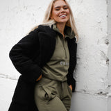 Chunky teddy coat - Black