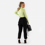 Soft cargo pant (m/belte) - black (6278943047847)