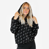 Logo zip hoodie - black AOP (6278743818407)