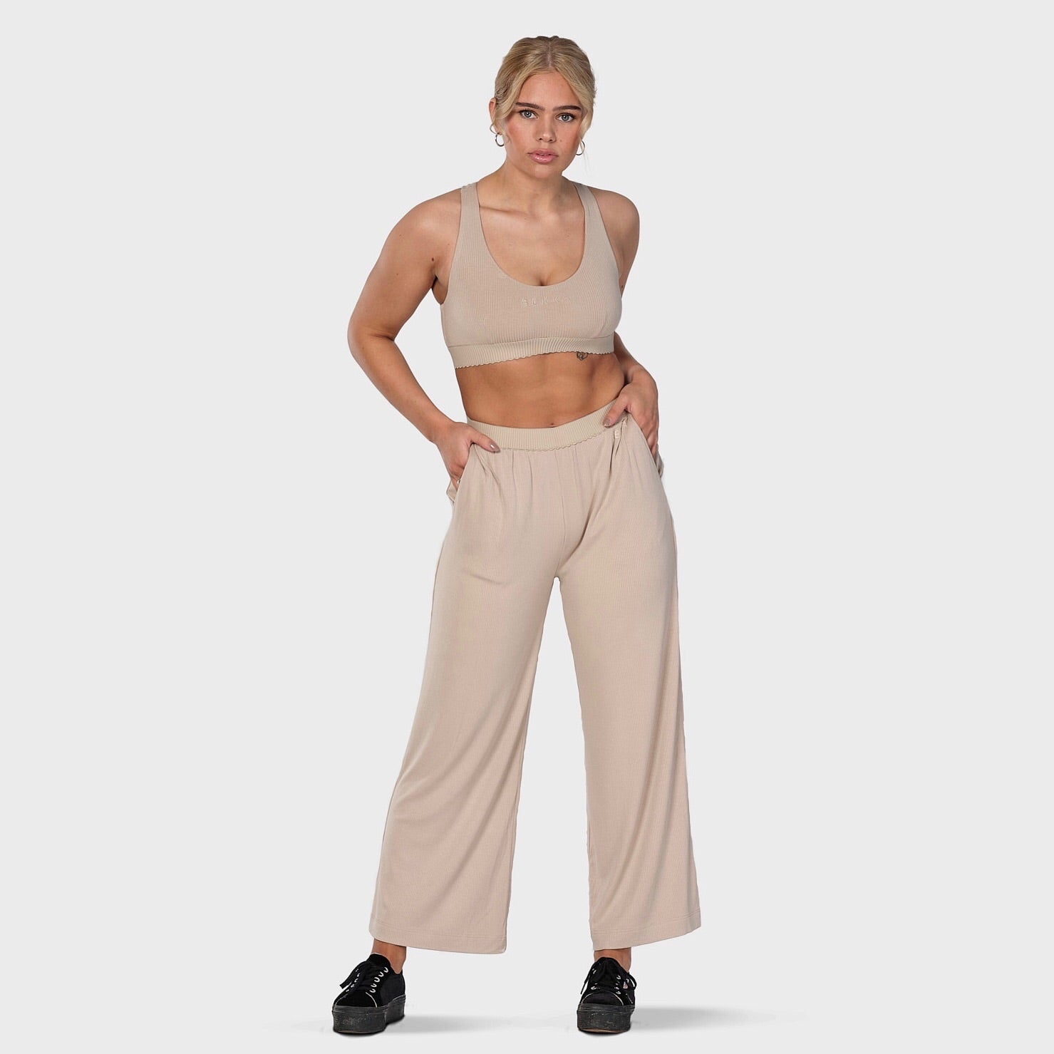 Rib pant - deep sand (6292700135591)