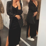 Velvet dress - Black
