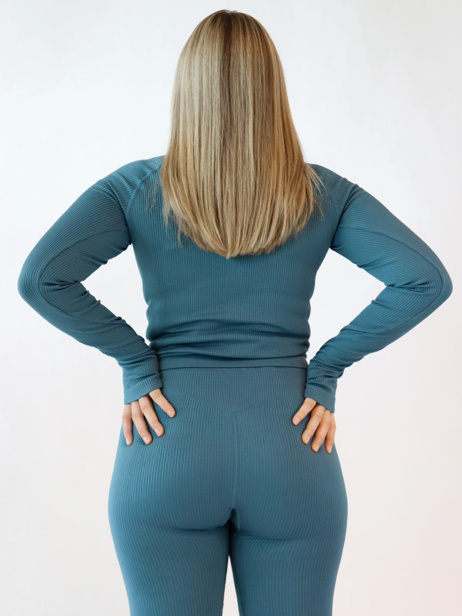 Seamless tights - Petrol blue