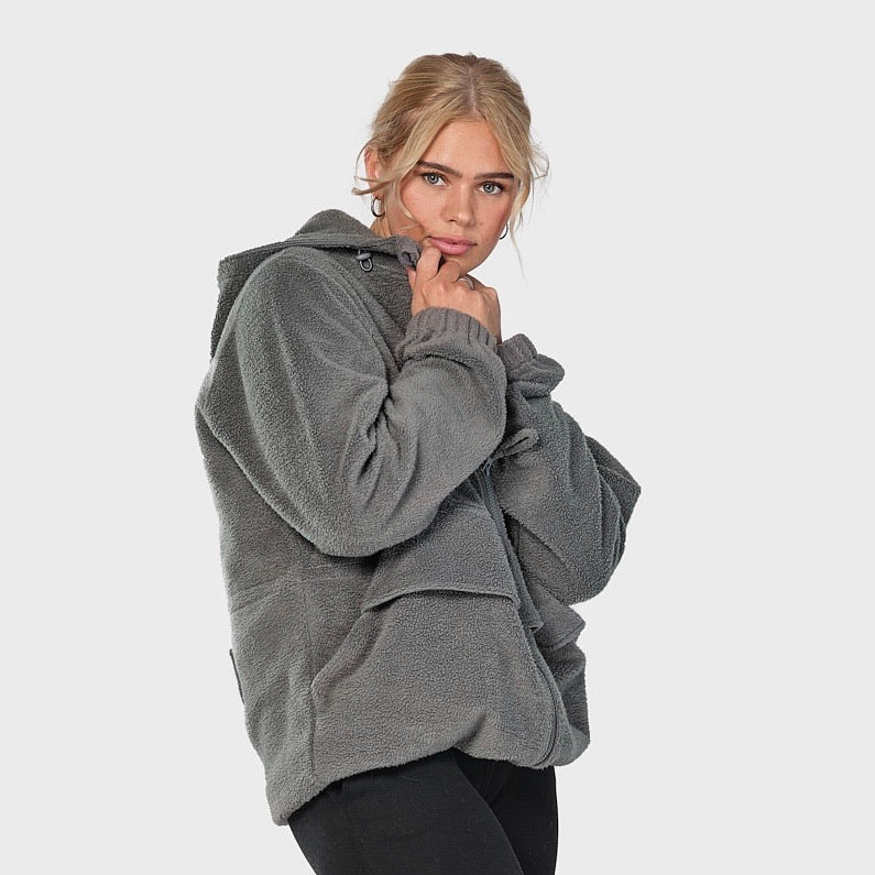 Fleece zip jacket - gray (6292524204199)