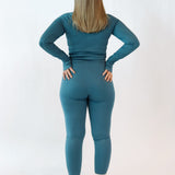 Seamless longsleeve - Petrol blue