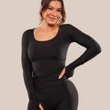 Athleisure longsleeve - Faded black