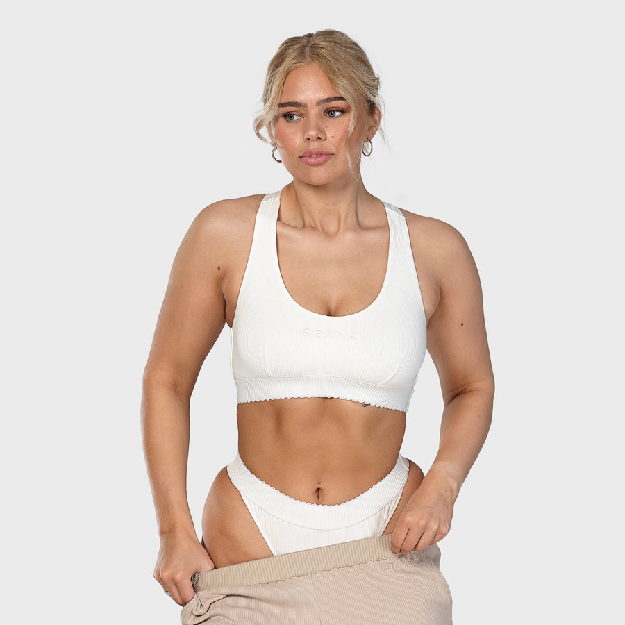 Rib string pantie - offwhite (6292749779111)