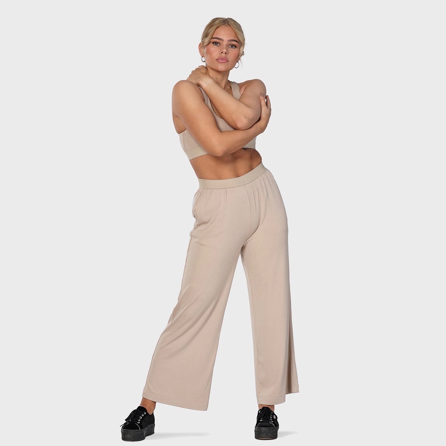 Rib string pantie - deep sand (6292741423271)