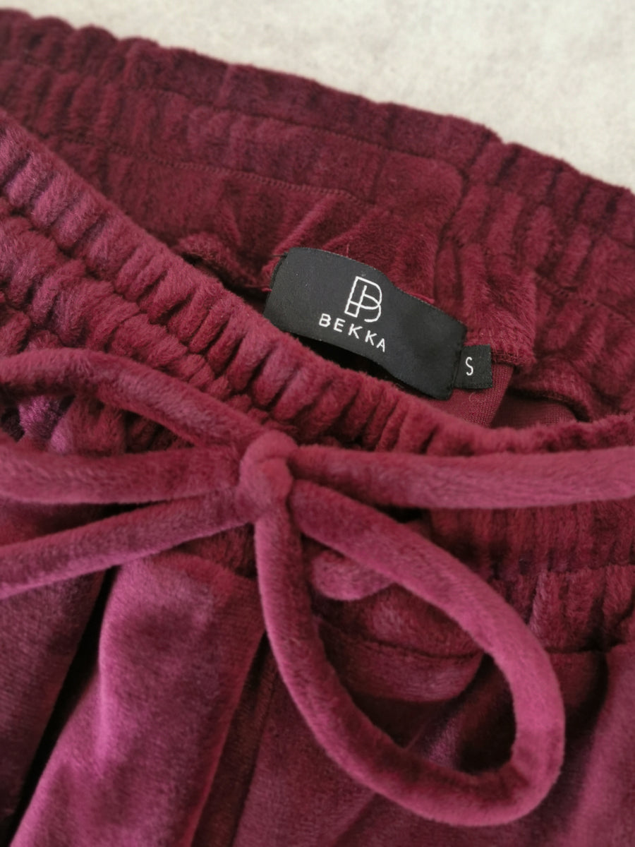 Soft velvet pant - Burgundy