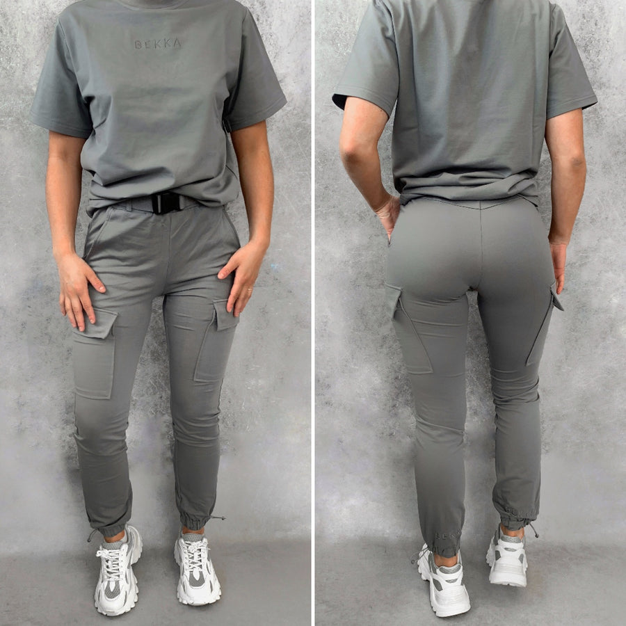 Soft cargo pant (m/belte) - gray (6293940732071)