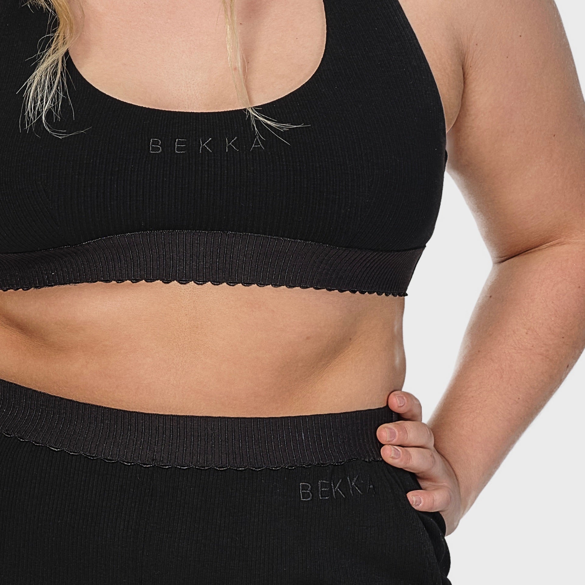 Rib underwear top - black (6292784906407)