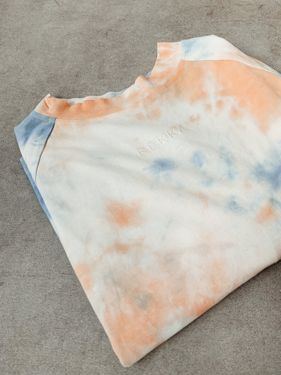 Tie dye longsleeve - Blue coral