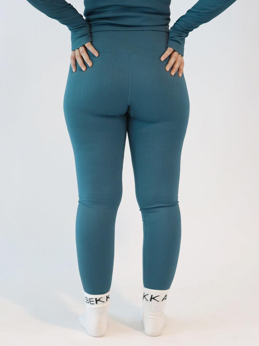 Seamless tights - Petrol blue