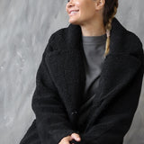 Chunky teddy coat - Black