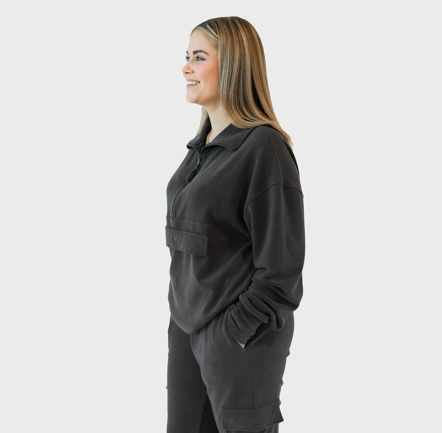 Fleece pullover - Deep gray