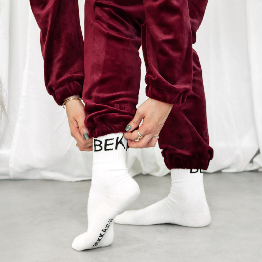 Soft velvet pant - burgundy (6911836225703)