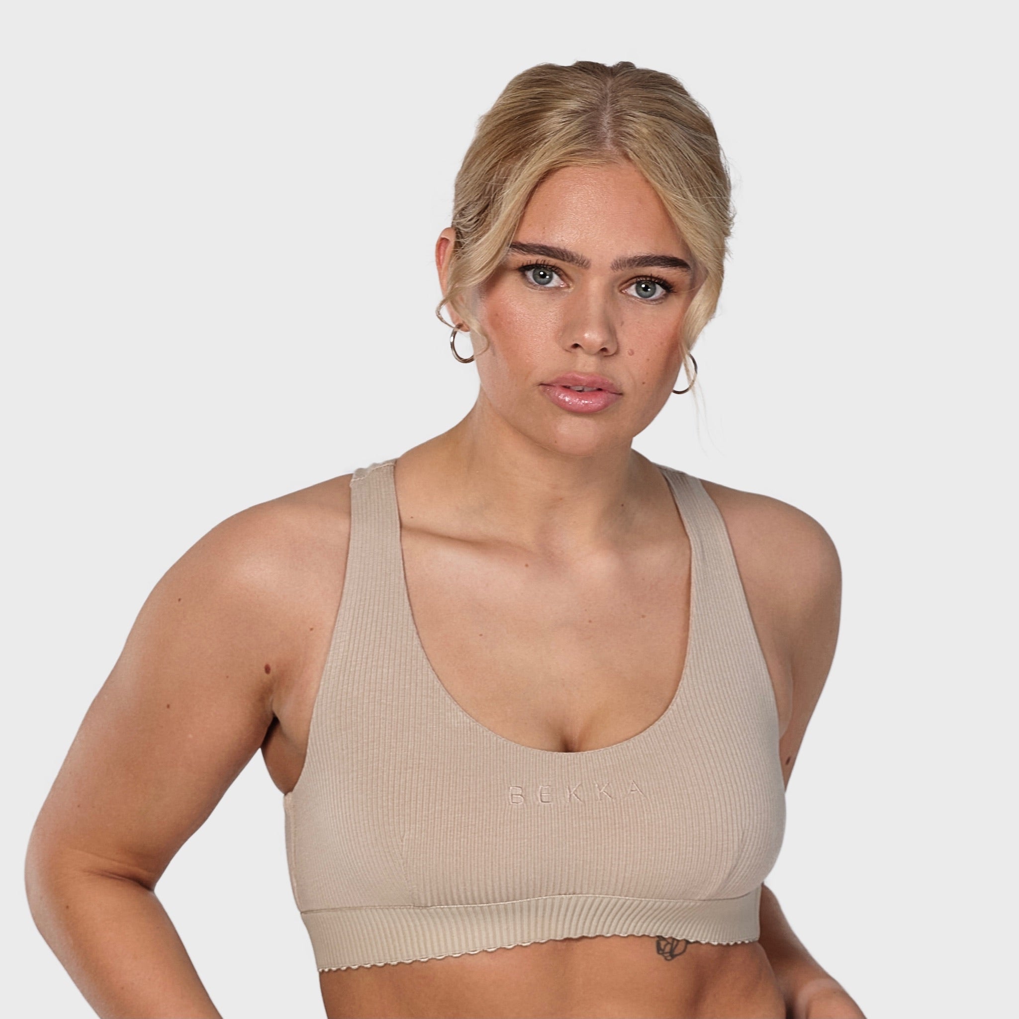 Rib underwear top - deep sand (6292797620391)