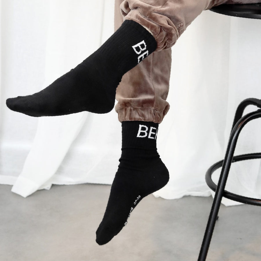 Basic Socks 2-pk - Black & White (6911993839783)