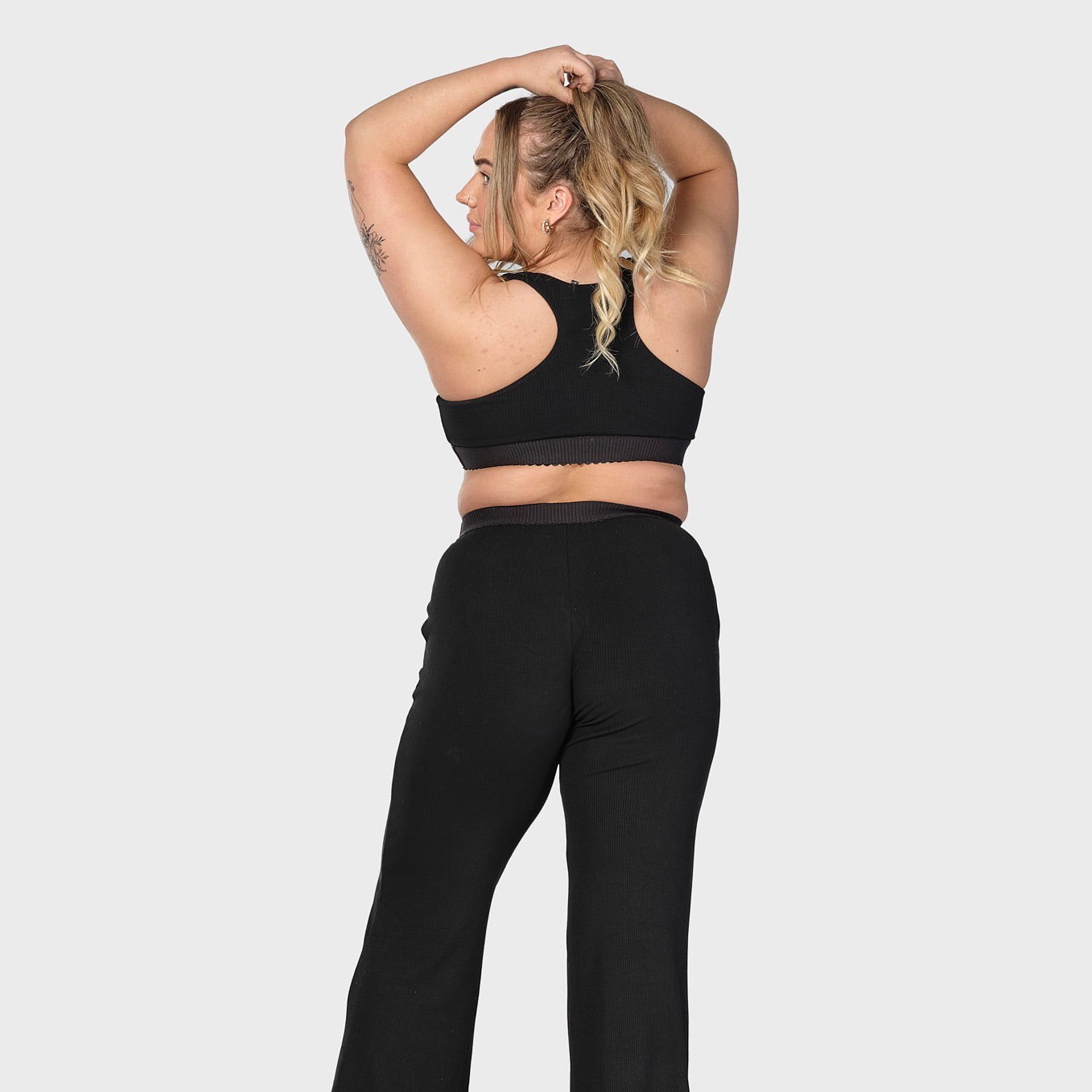 Rib underwear top - black (6292784906407)