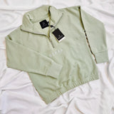 YOUNG Highschool zip sweater - Light herb