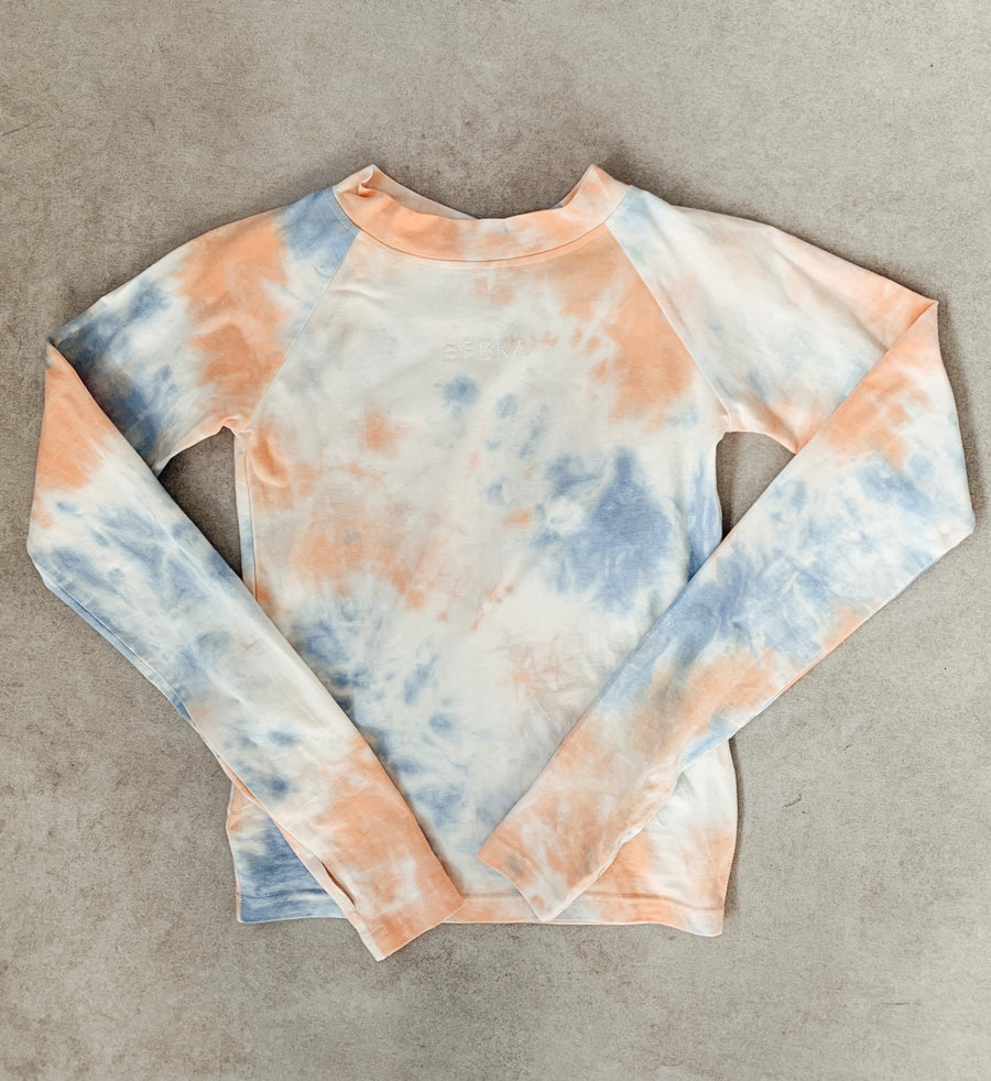 Tie dye longsleeve - Blue coral