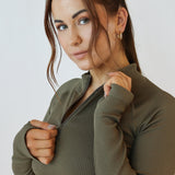 Seamless longsleeve - Burnt olive