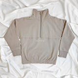 YOUNG Highschool zip sweater - Burnt sand