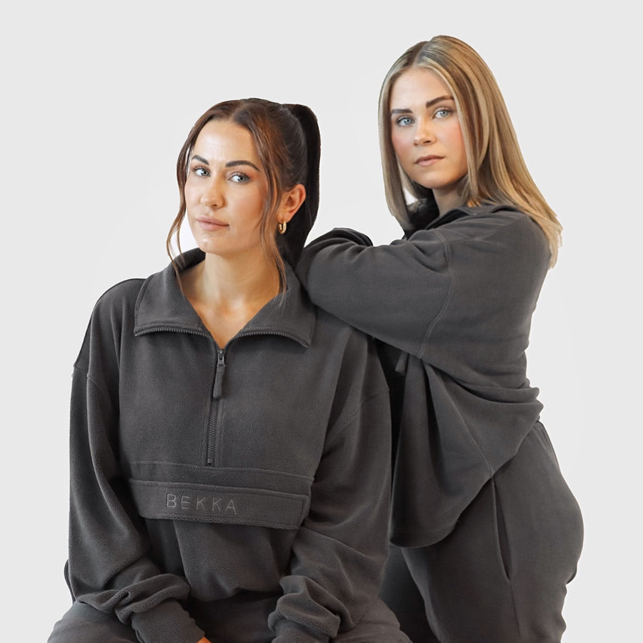 Fleece pullover - Deep gray