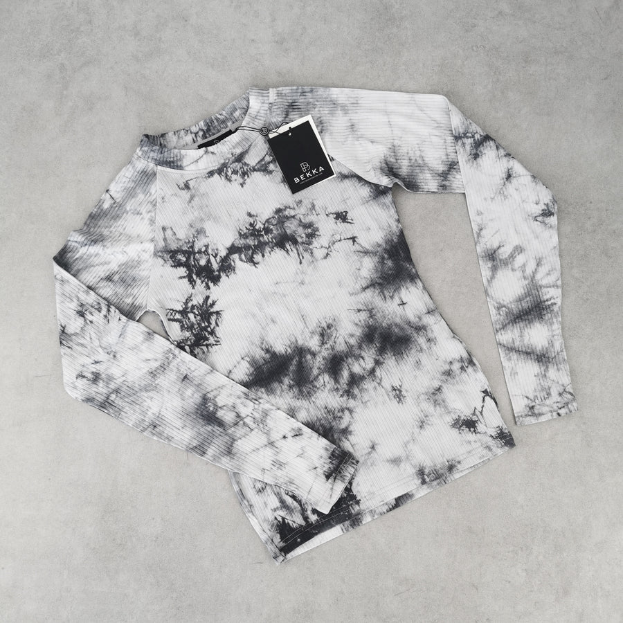 Tie dye RIBB longsleeve - Charcoal twist