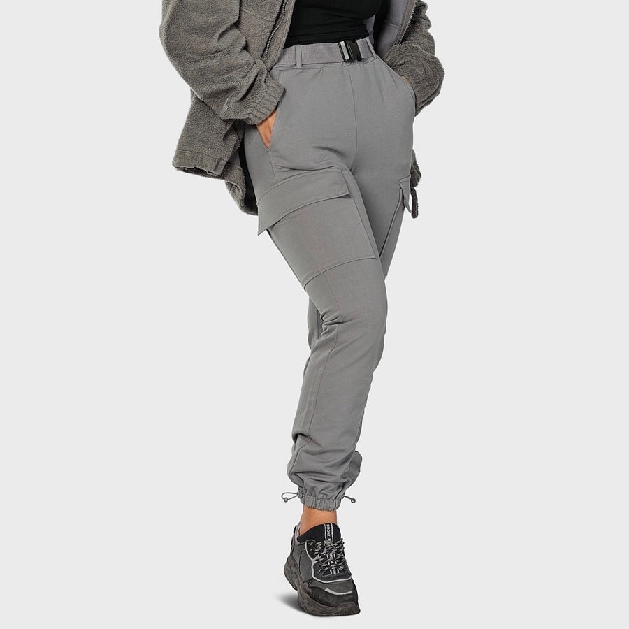 Soft cargo pant (m/belte) - gray (6293940732071)