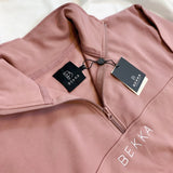 YOUNG Highschool zip sweater - Faded plum