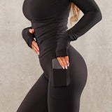 Athleisure tights - Faded black