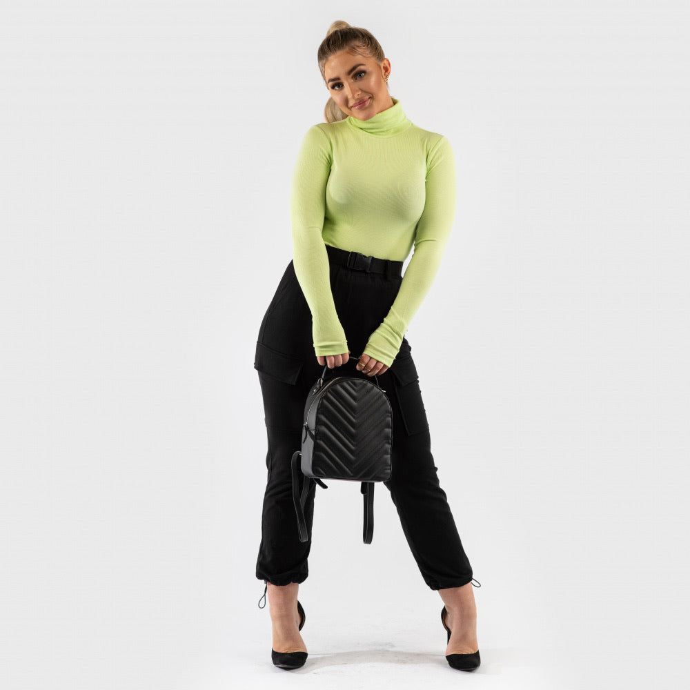 Soft cargo pant (m/belte) - black (6278943047847)