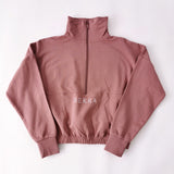Highschool zip sweater - Faded plum