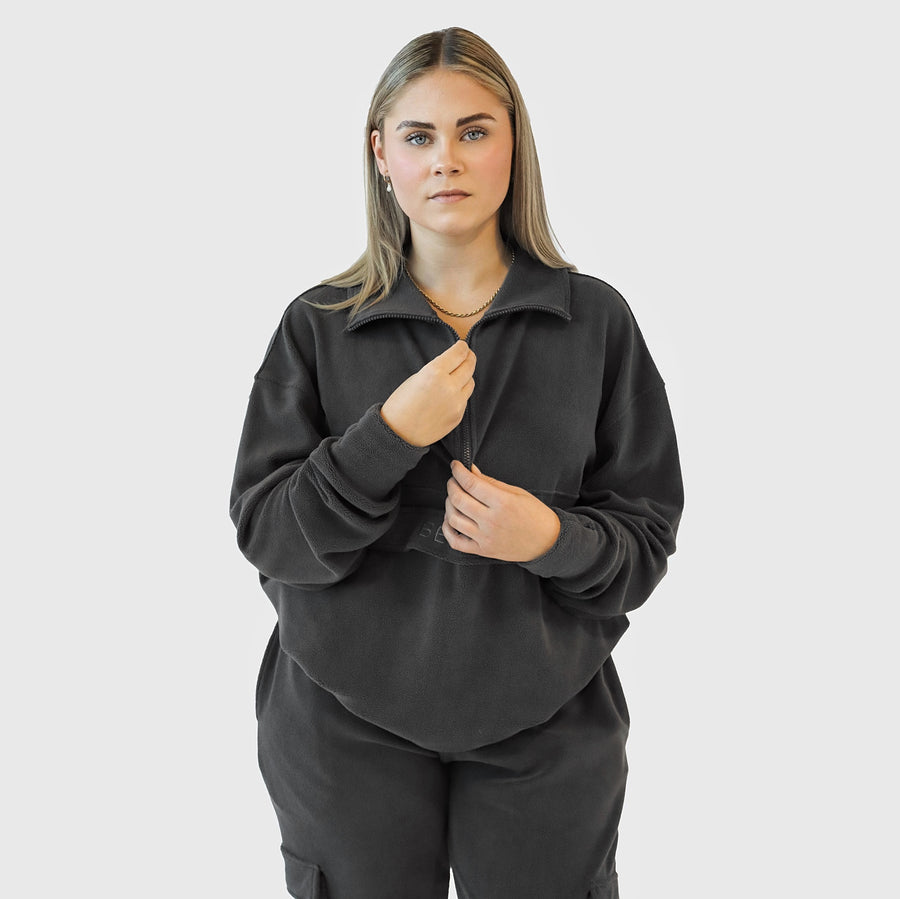 Fleece pullover - Deep gray