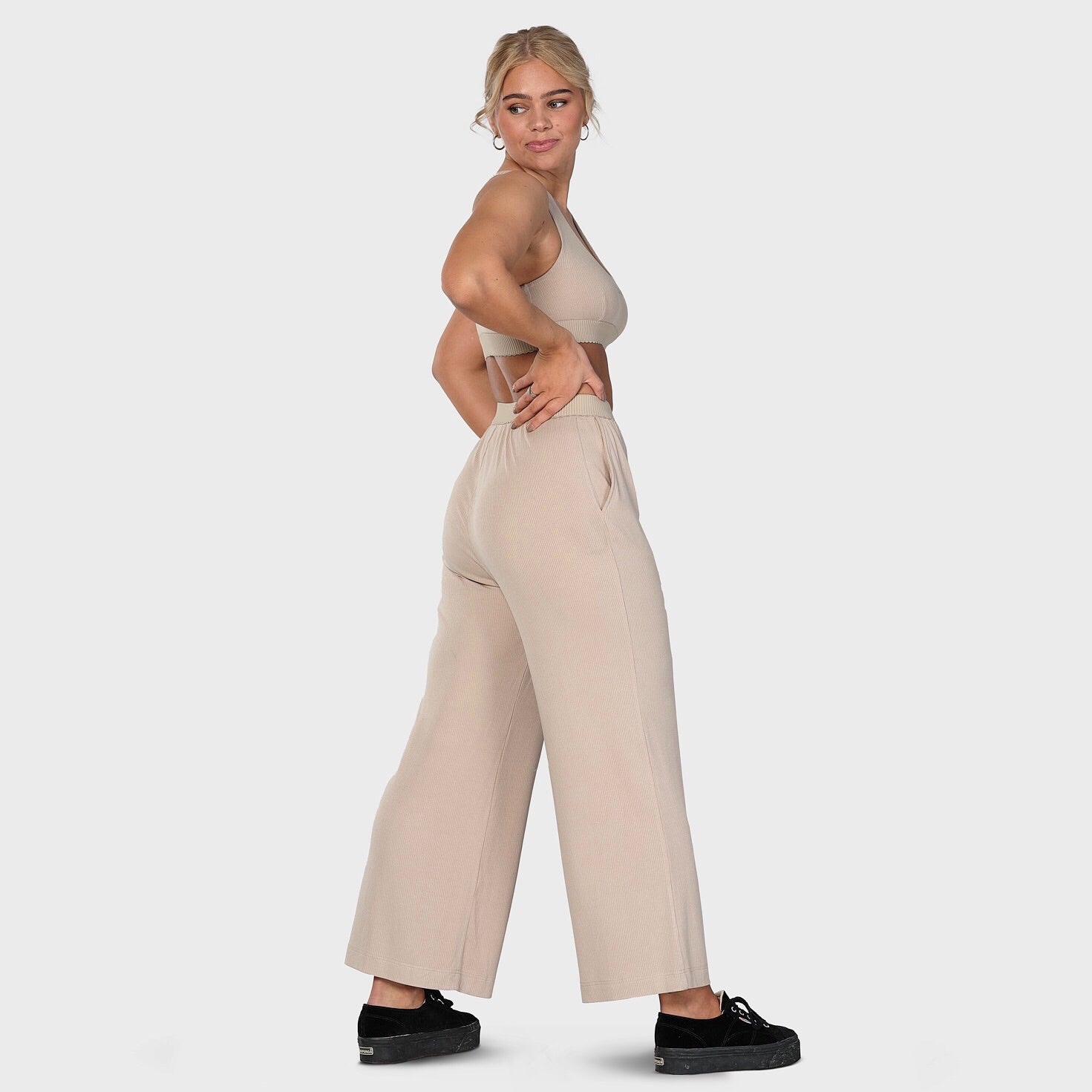 Rib pant - deep sand (6292700135591)