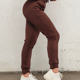Jersey pant - Deep brown