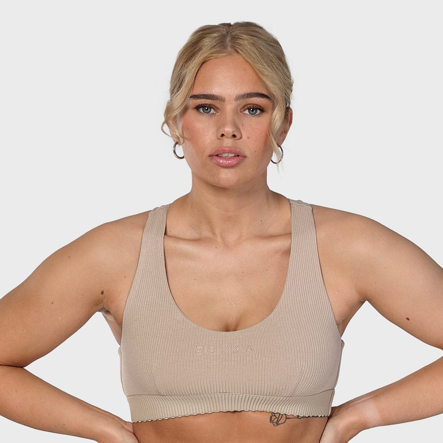 Rib underwear top - deep sand (6292797620391)