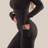 Athleisure longsleeve - Faded black