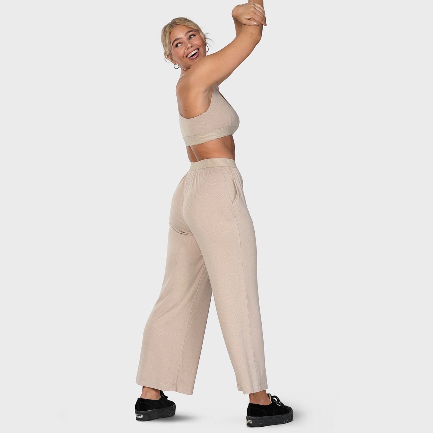 Rib pant - deep sand (6292700135591)