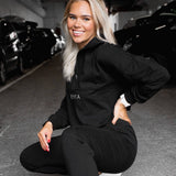 Highschool zip sweater - Black