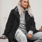 Chunky teddy coat - Black
