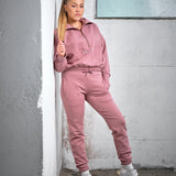 Highschool zip sweater - Faded plum