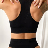 Seamless underwear top - Black