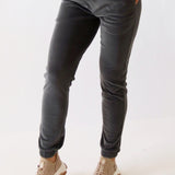 Soft velvet pant - Charcoal