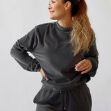 Soft velvet sweater - Charcoal