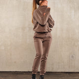 Highschool zip sweater - Walnut