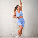 Seamless shorts - Ice blue