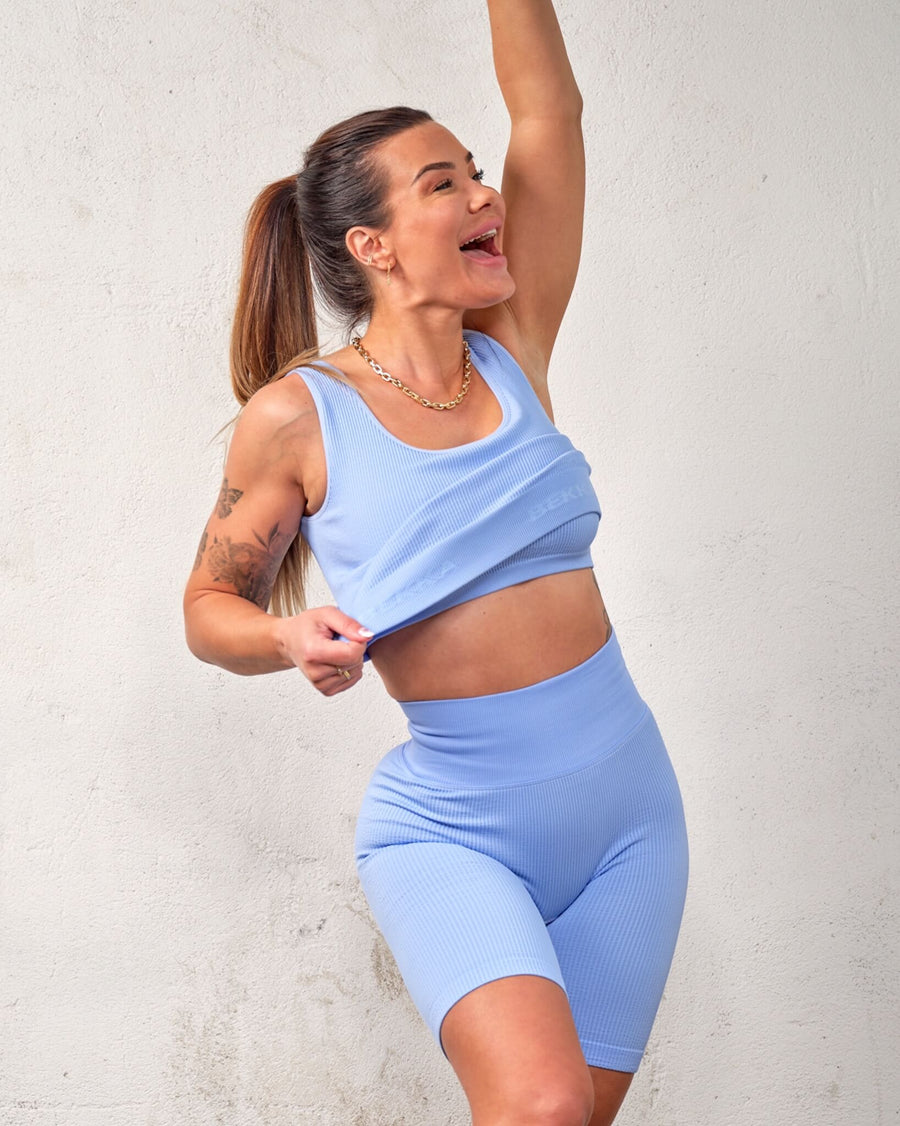 Seamless 2-layer top - Ice blue